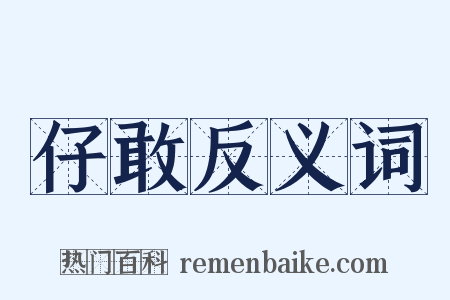 仔敢反义词是什么意思的图片